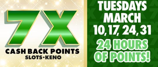 7x Cash Back Points - March