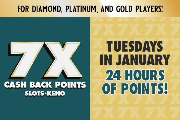 7x Cash Back Points - January