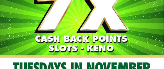 7x Cash Back Points - November